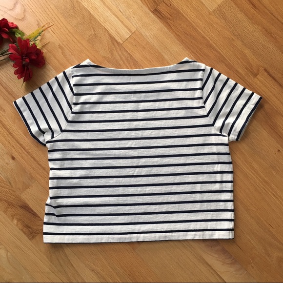 Madewell Staycation Striped Boxy Loose Crop Tee - Picture 4 of 8